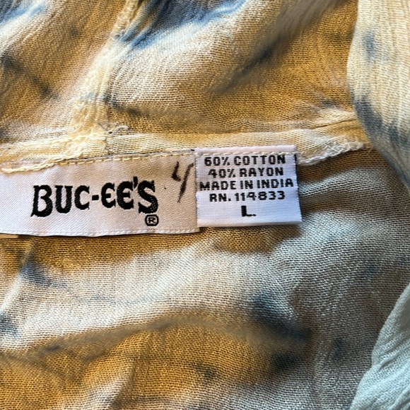 Swimsuit coverup.  Blue tiedye. Raya Sun Large - Picture 3 of 6